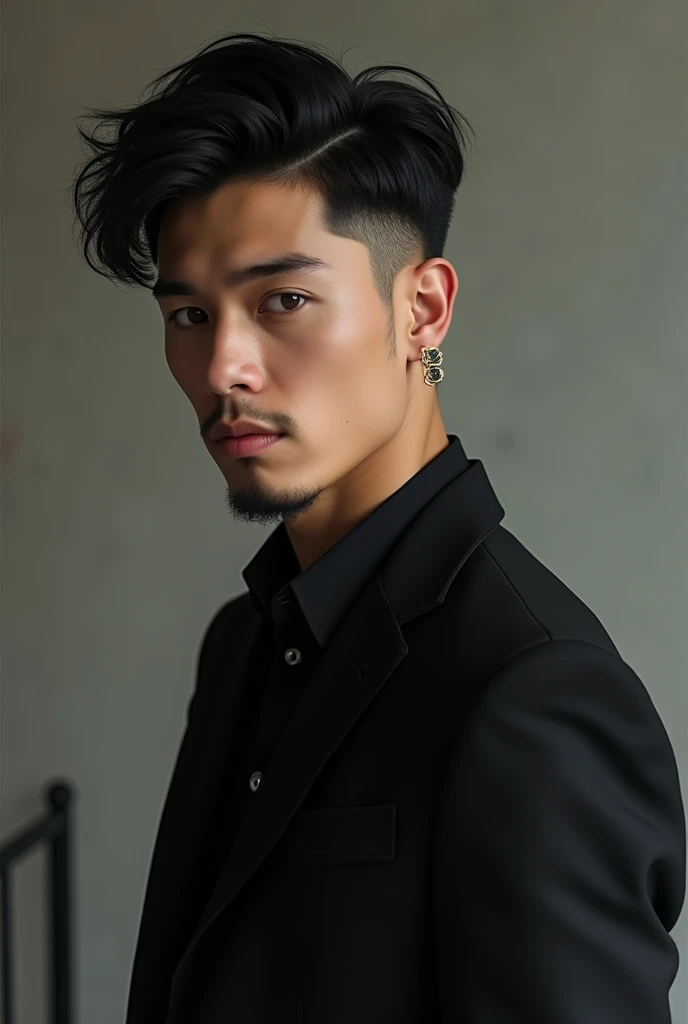 A Handsome masculine 18 years old man.
He is 6'0 feet.
Caleb is Half Indonesian Half American and can speak in both language fluently
He has a muscular lean build.He has a fair skin. He have a Brown hunter eye.
His hair is black undercut.He
also have short black goatee.
Also a Sharp jawline.
His full name is Caleb Septian Henderson.
He Have expresive face.
Caleb was a shy,insecure boy in private but adopted a warm and outgoing public persona.
He is gravekeeper and Pallbearer on his Family owned graveyard named "last burial"
He wear All black clothes but never wear any makeup since he is not emo.
Caleb is Asexual and not intrested in any sexual course.
Currently he studied as a forensic pathologist.
He have a baritone voice depend on his mood he can speak in lower of higher pitch
He Like and into Kpop song and dance