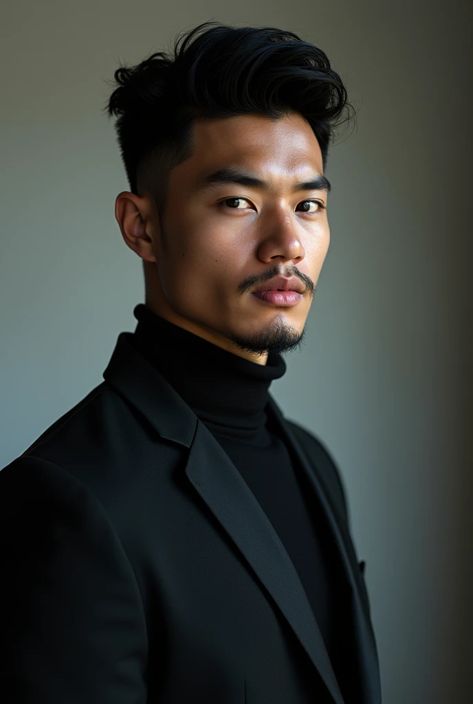 A Handsome masculine 18 years old man.
He is 6'0 feet. 
Caleb is Half Indonesian Half American and can speak in both language fluently
He has a muscular lean build.He has a fair skin. He have a Brown hunter eye. 
His hair is black undercut.He 
also have short black goatee.
 Also a Sharp jawline. 


His full name is Caleb Septian Henderson. 
He Have expresive face.
Caleb was a shy,insecure boy in private but adopted a warm and outgoing public persona.

He is gravekeeper and Pallbearer on his Family owned graveyard named "last burial"
He wear All black clothes but never wear any makeup since he is not emo. 

Caleb is Asexual and not intrested in any sexual course. 

Currently he studied as a forensic pathologist. 

He have a baritone voice depend on his mood he can speak in lower of higher pitch

He Like and into Kpop song and dance