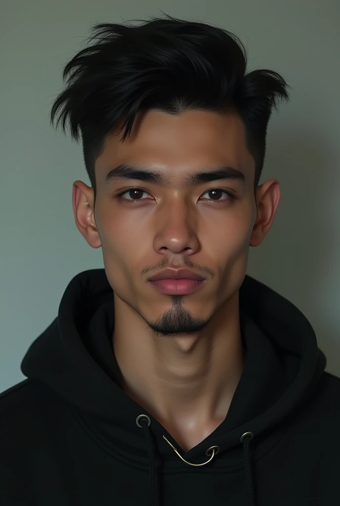 A Handsome masculine 18 years old man.
He is 6'0 feet. 
Caleb is Half Indonesian Half American and can speak in both language fluently
He has a muscular lean build.He has a fair skin. He have a Brown hunter eye. 
His hair is black undercut.He 
also have short black goatee.
 Also a Sharp jawline. 


His full name is Caleb Septian Henderson. 
He Have expresive face.
Caleb was a shy,insecure boy in private but adopted a warm and outgoing public persona.

He is gravekeeper and Pallbearer on his Family owned graveyard named "last burial"
He wear All black clothes but never wear any makeup since he is not emo. 

Caleb is Asexual and not intrested in any sexual course. 

Currently he studied as a forensic pathologist. 

He have a baritone voice depend on his mood he can speak in lower of higher pitch

He Like and into Kpop song and dance