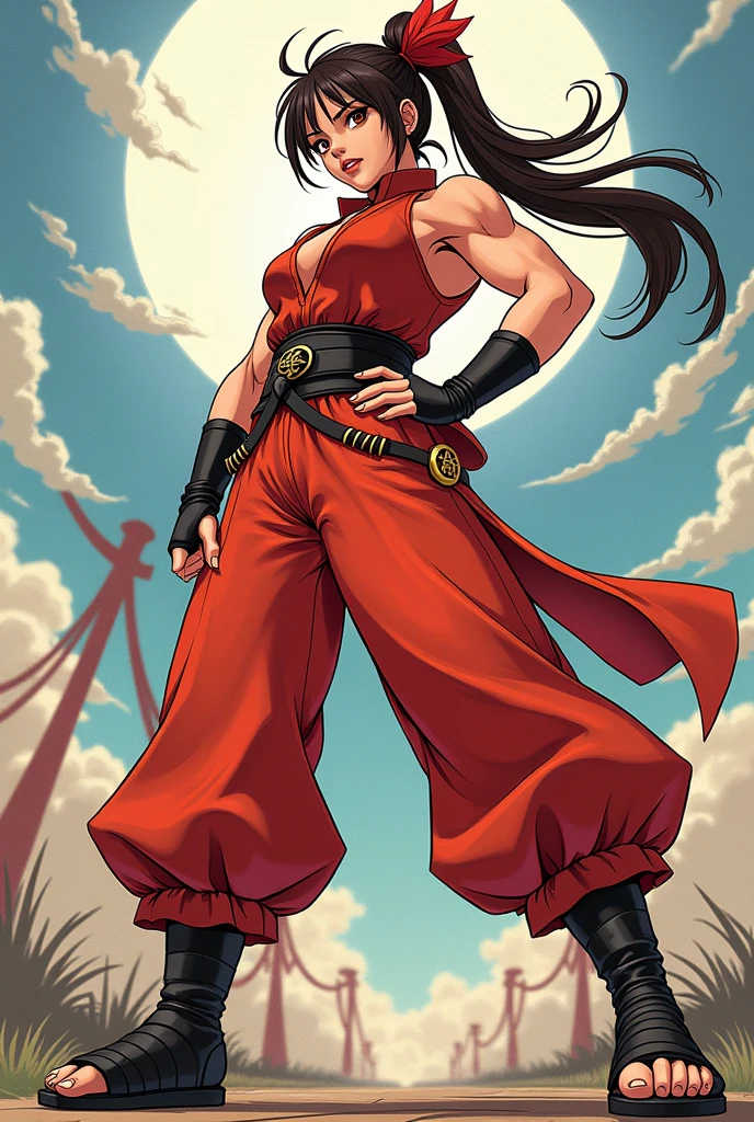 Sakurade Naruto with big legs wearing the chun li outfit