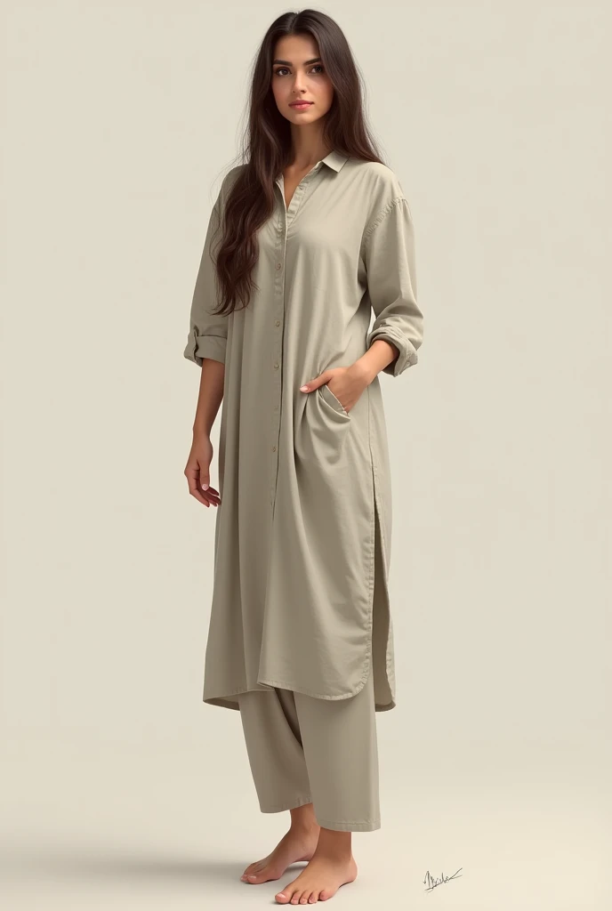Standing  girl  normal dress  Pakistani front looking no shoes  realistic  celebrity 