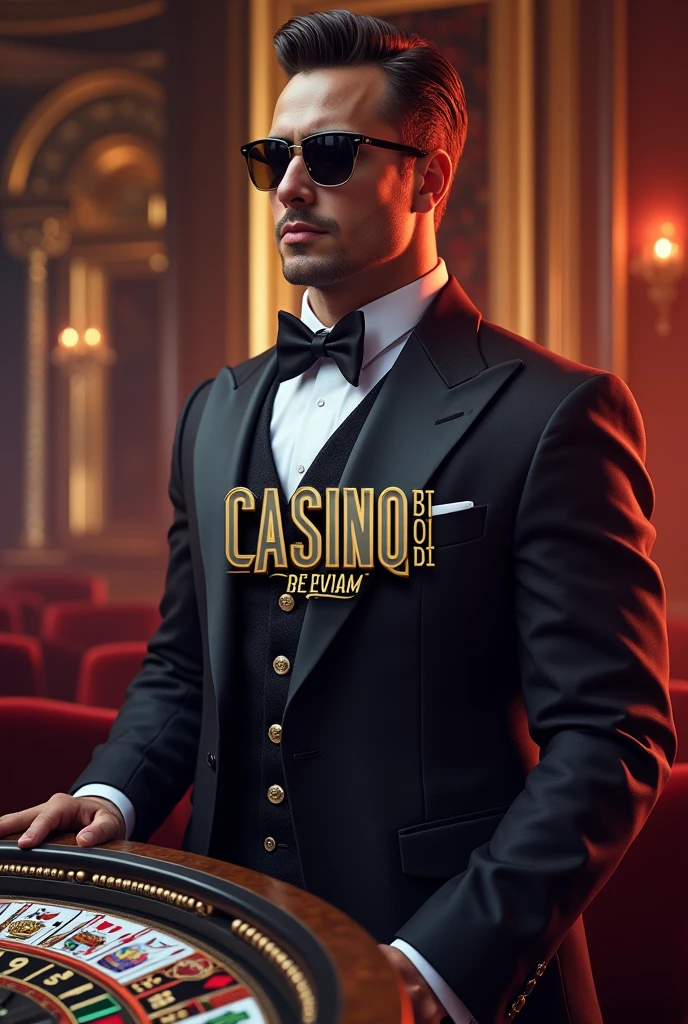 คาสิโนเท่ๆ แบบมีไพ่ สล็อต แล้วมีโลโก้ Discord  ตรงกลางด้วย แล้วมีชื่อ 🎲 CASINO BY DEVARM 🎲
ตัวอักษรเท่ๆสวยๆ แนวเจ้าพ่อคาสิโน