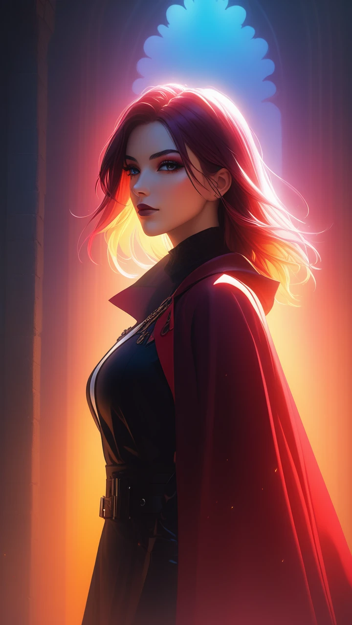 in the style of in the style of volumetric fog, god rays, high contrast, vibrant colors, vivid colors, high saturation, by Greg Rutkowski and Jesper Ejsing and Raymond Swanland and alena aenami, featured on artstation, wide angle, portrait orientation, in a style of GOTHIC  