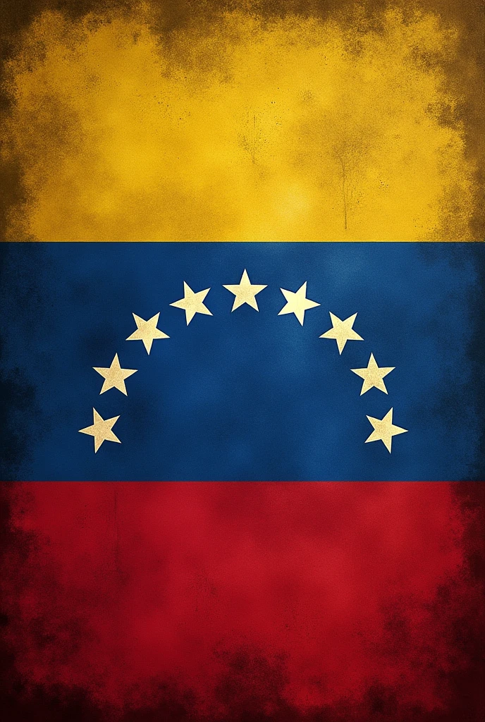 Combination of the Venezuelan Flag, japanese, German and American for a rock band
