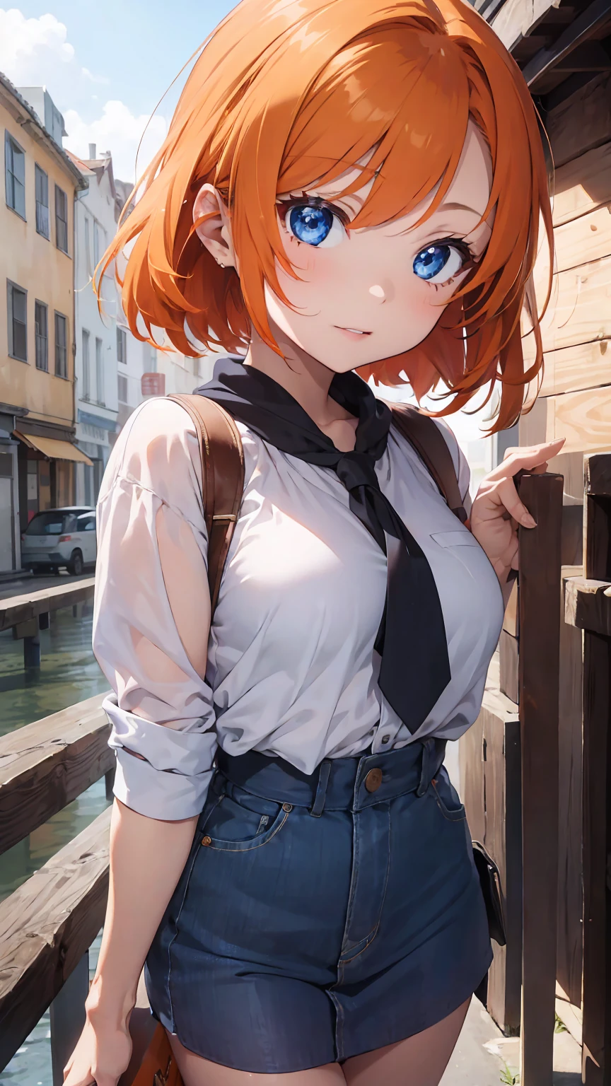 1girl, orange hair, blue eyes, best quality, masterpiece, ultra detailed 