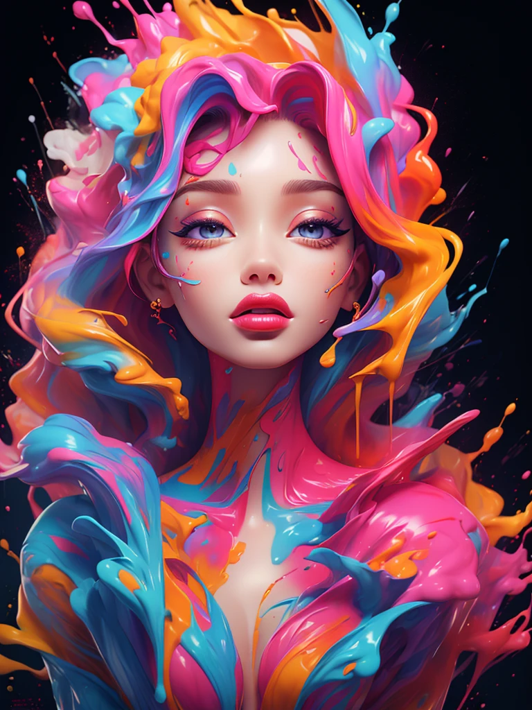 (masterpiece, top quality, Best quality, официальное Art, abstract aesthetics),One,(1 girl),(upper body|whole body),woman with bright lipstick,Psychedelic dripping colors,,best of behavior,inspired by Alberto Seveso,smooth digital image,Art,потрясающее цифровое Art,Beautiful portrait with acrylic liquid,cgsociety saturated colors,фотореалистичное цифровое Art,digital art trend,surreal digital artwork,glossy digital painting,exquisite digital fashion photography,uhd,