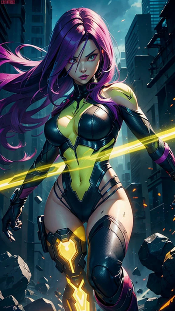 Cybernetic Enhancements: Gamora has various cybernetic enhancements that increase her strength, speed, and agility. These modifications make her incredibly formidable, even against superpowered opponents.