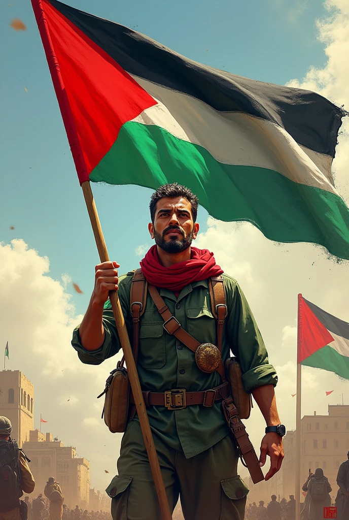 ShanksCarrying the flag of Palestine