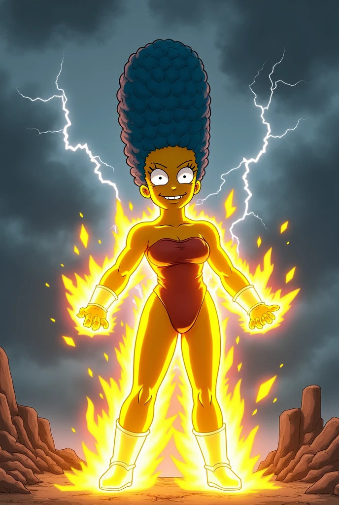 Marge Simpson als Super Saiyajin