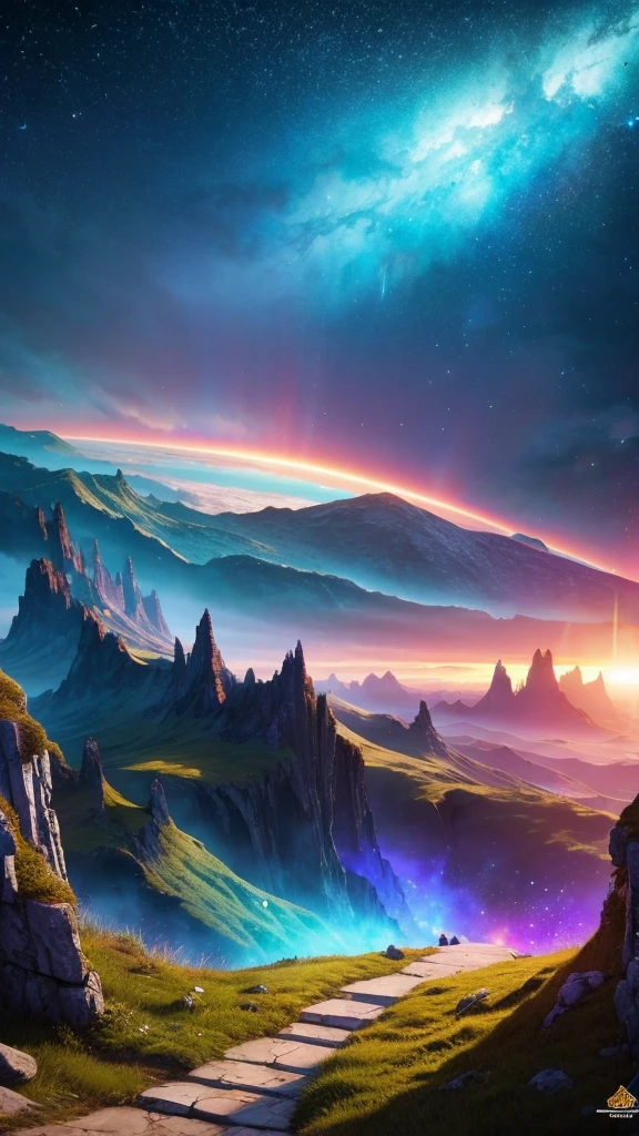 Fantasy scenery　A space lacking reality　Colorful