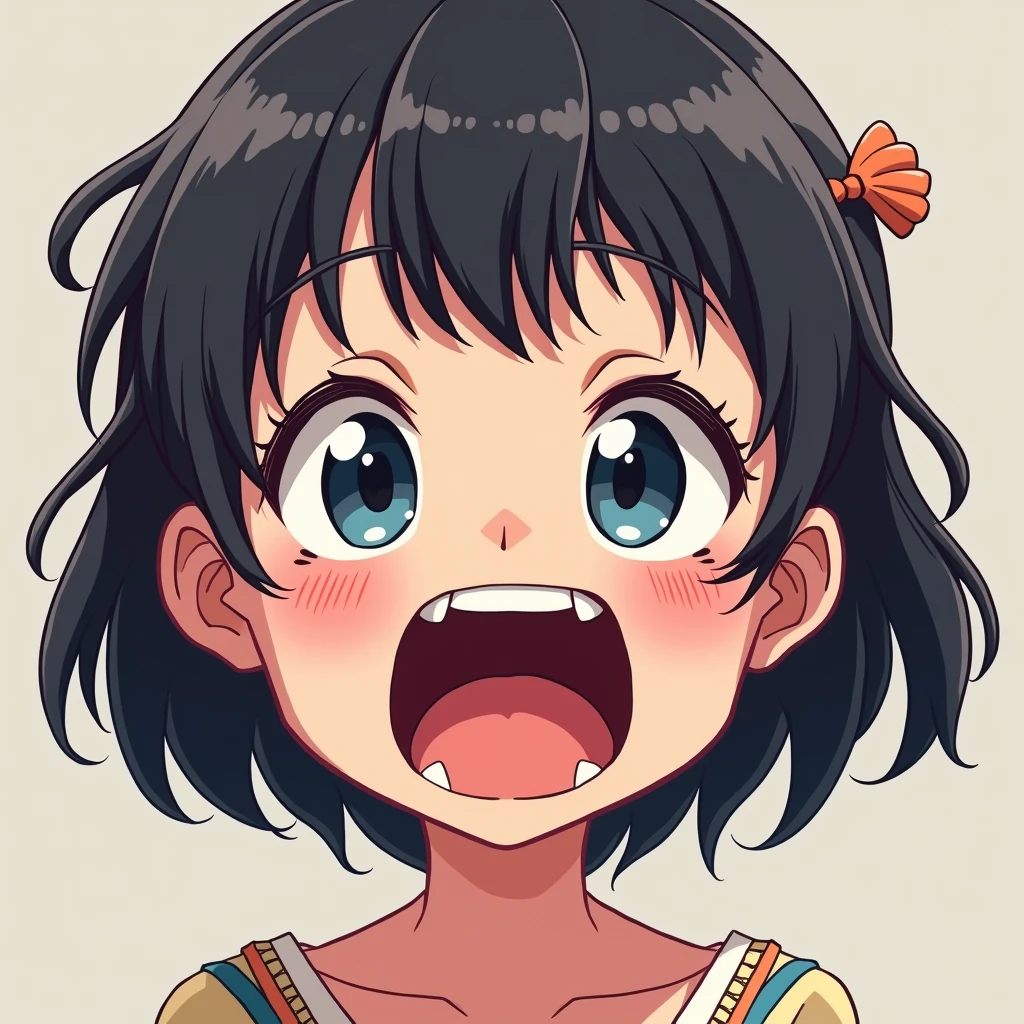 chibi Meme, close up of cute girl, flat art, exaggerate face, Absurd expression, dynamic movement, (best quality, masterpiece, photorealistic), very aesthetic, perfect composition, intricate details, ultra-detailed, vivid colors