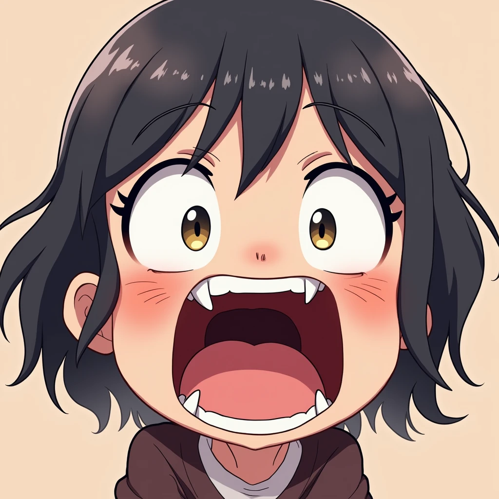 chibi Meme, close up of cute girl, flat art, exaggerate face, Absurd expression, dynamic movement, (best quality, masterpiece, photorealistic), very aesthetic, perfect composition, intricate details, ultra-detailed, vivid colors