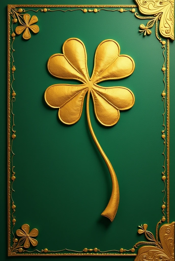 a folder now that its cover is with the theme of lucky that is more creative and that has a golden clover
