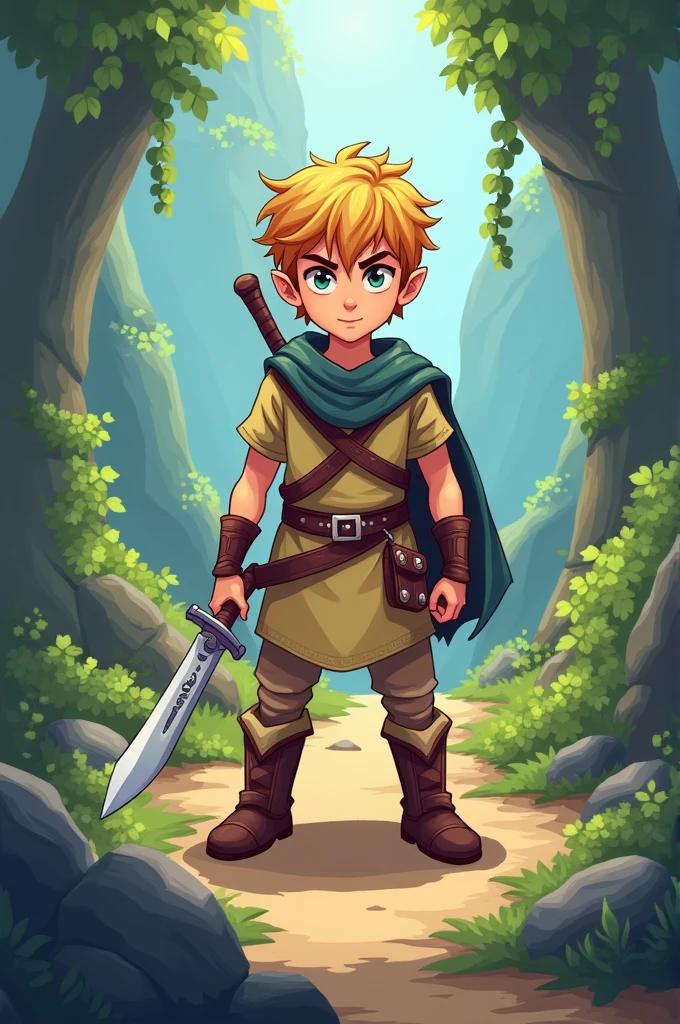 Game sprite topdown boy hero