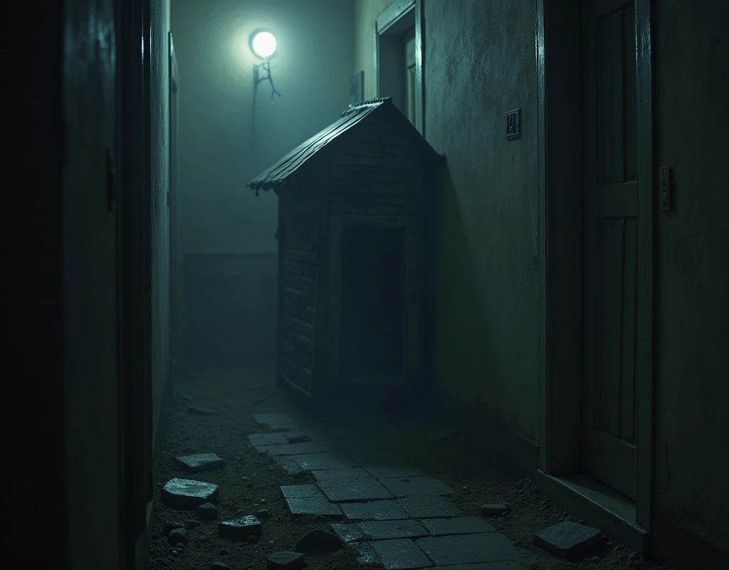 nighttime,disgusting,Feeling dark,horror,haunt,house,Human bones
