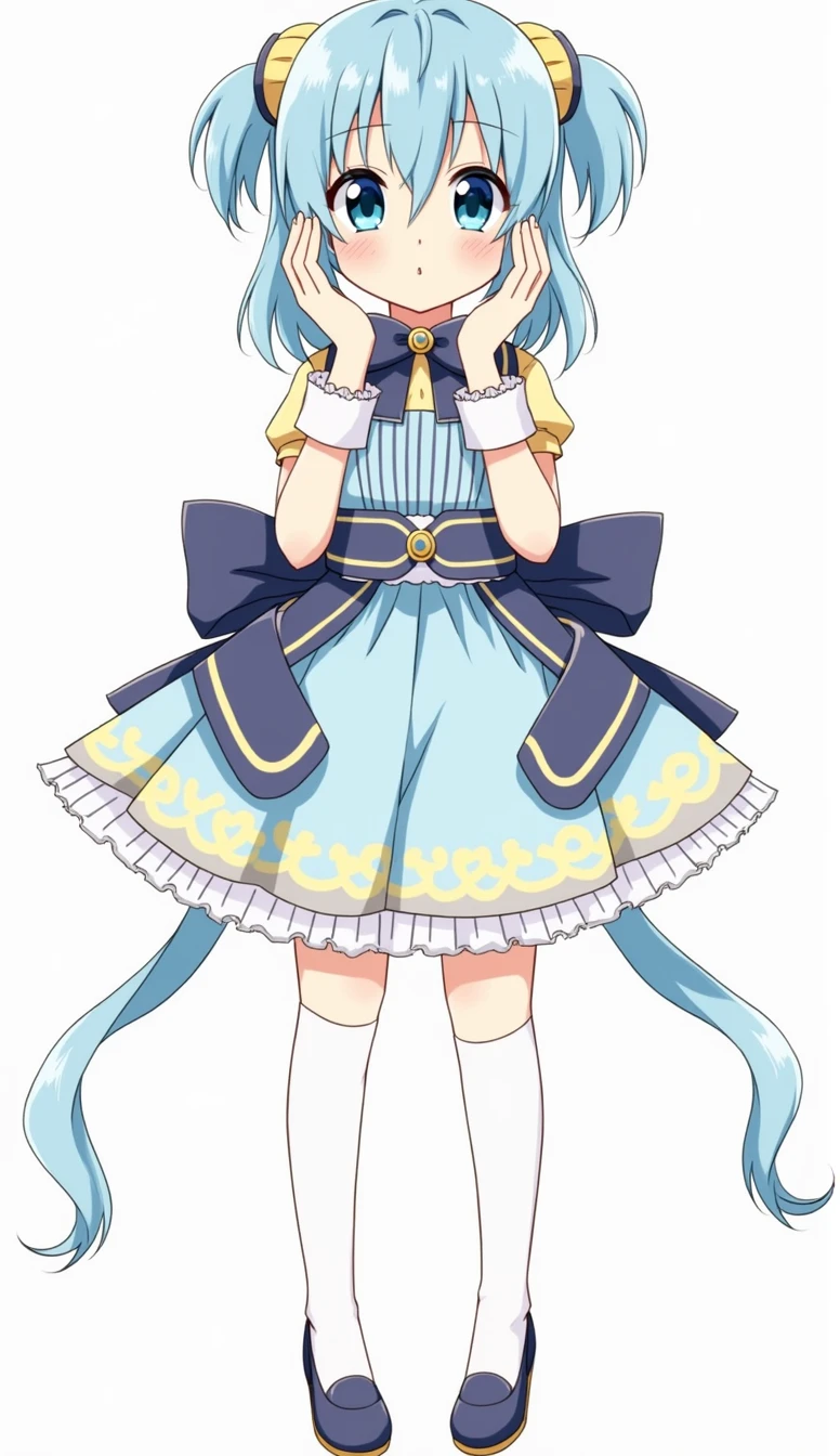 Doing a cute pose