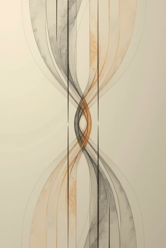 Two vertical parallel lines connected by two curves that meet in the middle..