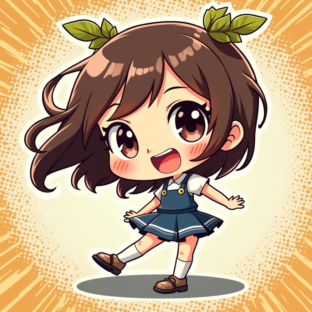 chibi Meme, close up of cute girl, comics art style, funny expression, dynamic movement, (best quality, masterpiece, photorealistic), very aesthetic, perfect composition, intricate details, ultra-detailed, vivid colors
