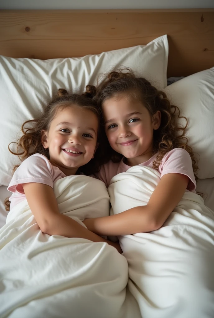 Two girls in a bed