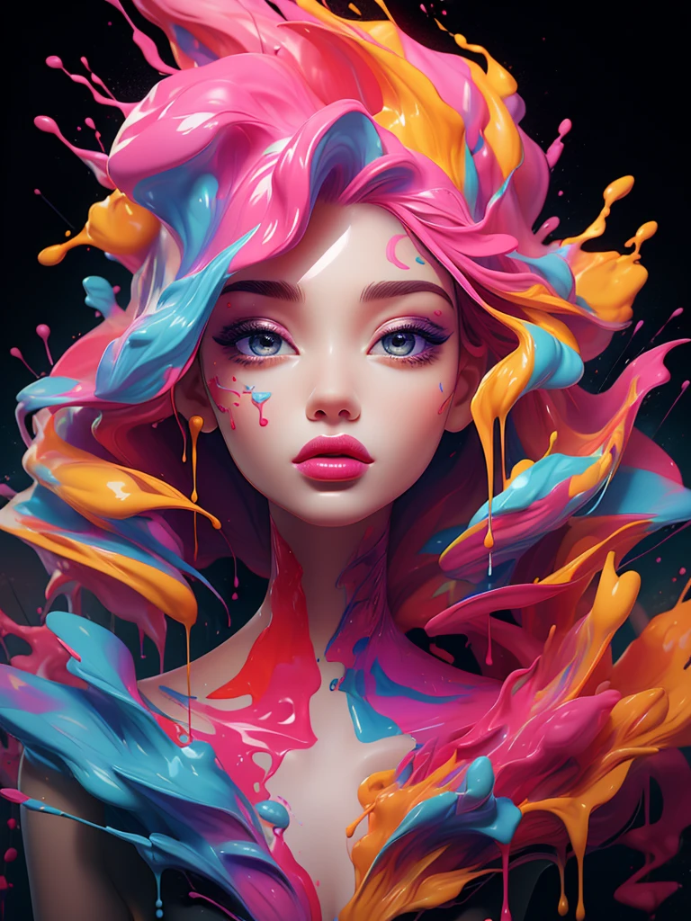 (masterpiece, top quality, Best quality, официальное Art, abstract aesthetics),One,(1 girl),(upper body|whole body),woman with bright lipstick,Psychedelic dripping colors,,best of behavior,inspired by Alberto Seveso,smooth digital image,Art,потрясающее цифровое Art,Beautiful portrait with acrylic liquid,cgsociety saturated colors,фотореалистичное цифровое Art,digital art trend,surreal digital artwork,glossy digital painting,exquisite digital fashion photography,uhd,