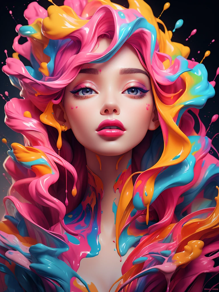 (masterpiece, top quality, Best quality, официальное Art, abstract aesthetics),One,(1 girl),(upper body|whole body),woman with bright lipstick,Psychedelic dripping colors,,best of behavior,inspired by Alberto Seveso,smooth digital image,Art,потрясающее цифровое Art,Beautiful portrait with acrylic liquid,cgsociety saturated colors,фотореалистичное цифровое Art,digital art trend,surreal digital artwork,glossy digital painting,exquisite digital fashion photography,uhd,