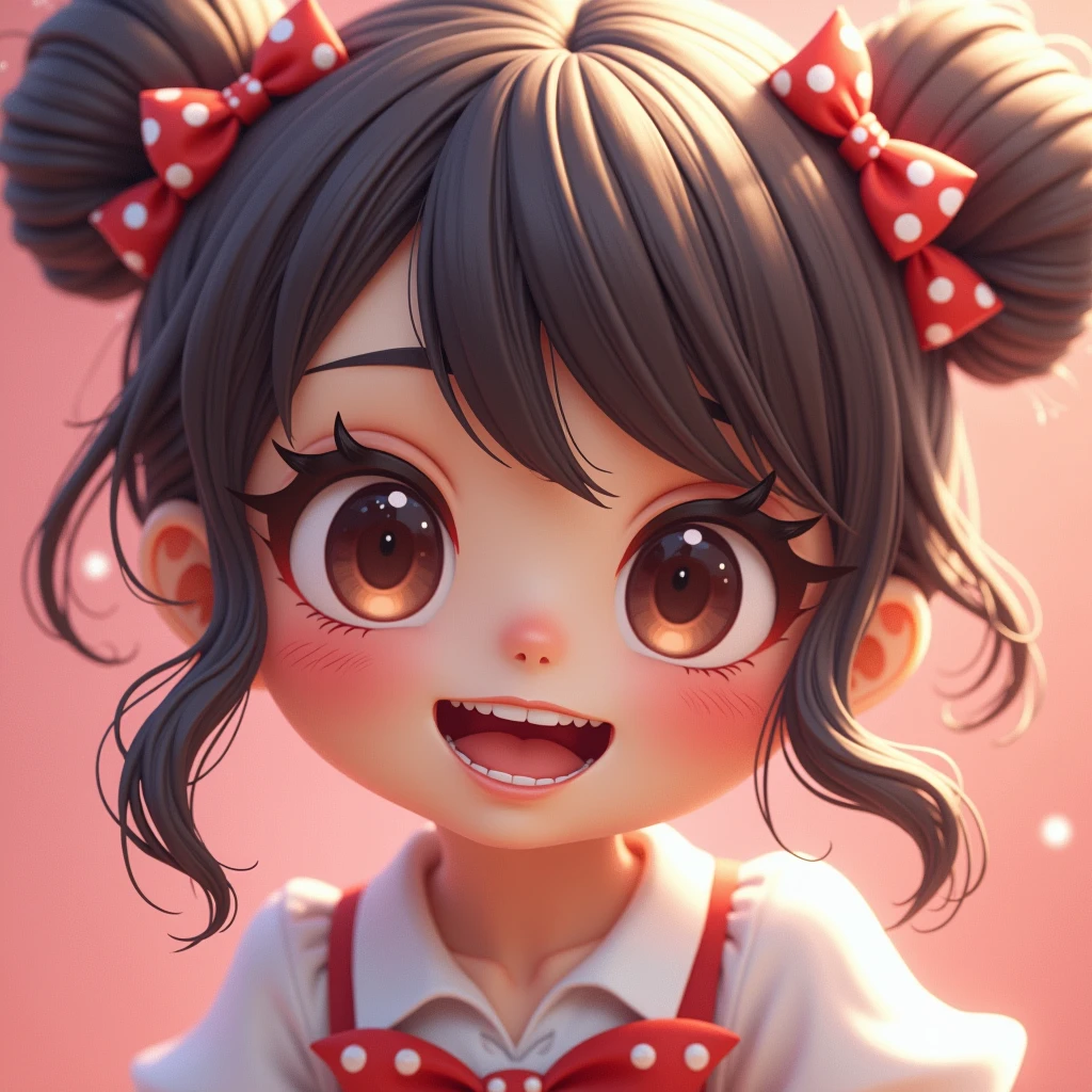 chibi Meme, close up of cute girl, kawaii doll, funny expression, dynamic movement, (best quality, masterpiece, photorealistic), very aesthetic, perfect composition, intricate details, ultra-detailed, vivid colors