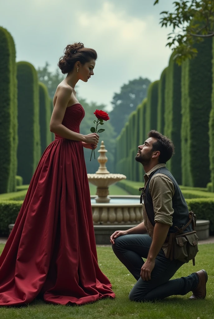 Rich girl rejects the rose proposal of poor boy