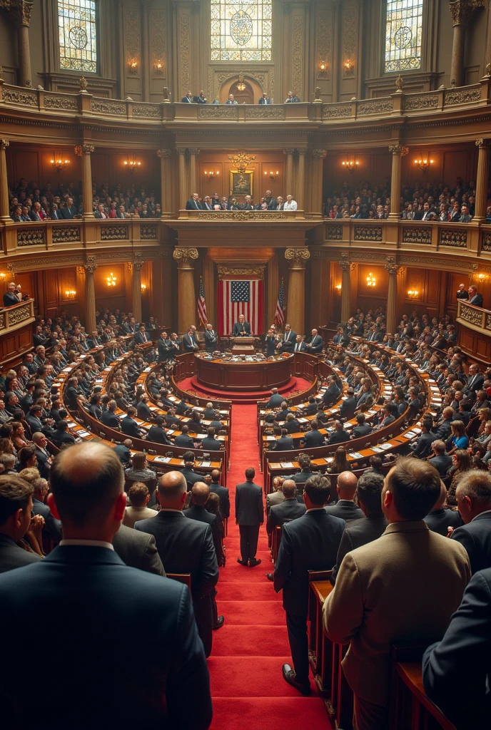 make a photo of hall ( assembly or parliament type )full of people ( photo should be from hight )
More clear photo and easy for draw