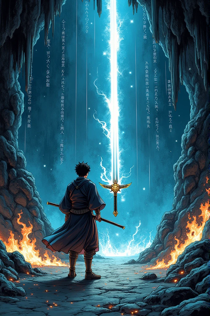 Here is a description of a Western reading demo page for the manga "Blades of Fate - Chapter 1":
---
### **Demo Page:**
**Quadro 1 (Top Left):**
- **Scenario:** Um close-up de hiro empunhando sua katana durante seu treinamento. THE BACKGROUND IS SIMPLE, with movement lines that show the speed and precision of their blows. hiro está concentrado, with eyes fixed on the blade, as a light breeze moves your clothes.
- **Dialogue (thought balloon):** *"I need to get stronger... If I want to make my dream come true, I can't fail!"*
**Quadro 2 (Top Right):**
- **Scenario:** Uma visão panorâmica da caverna mística que hiro está prestes a explorar. The entrance is wide, with deep shadows and magical inscriptions glowing faintly on the walls. The atmosphere is mysterious and a little intimidating..
- **Dialogue (Off-Panel, de hiro):** *"They say that in this cave there is a legendary sword... The Sword of Fire."*
**Quadro 3 (Left Midfielder):**
- **Scenario:** hiro entrando na caverna. He is cautious, with the katana in one hand and the other extended, touching one of the magical inscriptions on the wall. The light from the cave entrance gradually dims as he advances.
- **Dialogue (hiro):** *"If she's really here, this sword can change everything..."*
**Quadro 4 (Right Half):**
- **Scenario:** Um close-up da inscrição mágica que hiro está tocando. The ancient letters glow blue, pulsating with mystical energy. There is a slight humming sound in the air, indicating that magic is alive and active.
- **sound effect:** *"Wow..."*
**Quadro 5 (Bottom Left):**
- **Scenario:** hiro de frente para um altar de pedra no centro da caverna, where the Sword of Fire is sheathed in a stone. The sword's glow illuminates the entire cave, revealing even more inscriptions and mystical details around.
- **Dialogue (hiro, suprised):** *"There she is..."*
**Quadro 6 (Bottom Right):**
- **Scenario:** Um close-up da mão de hiro estendendo-se para se