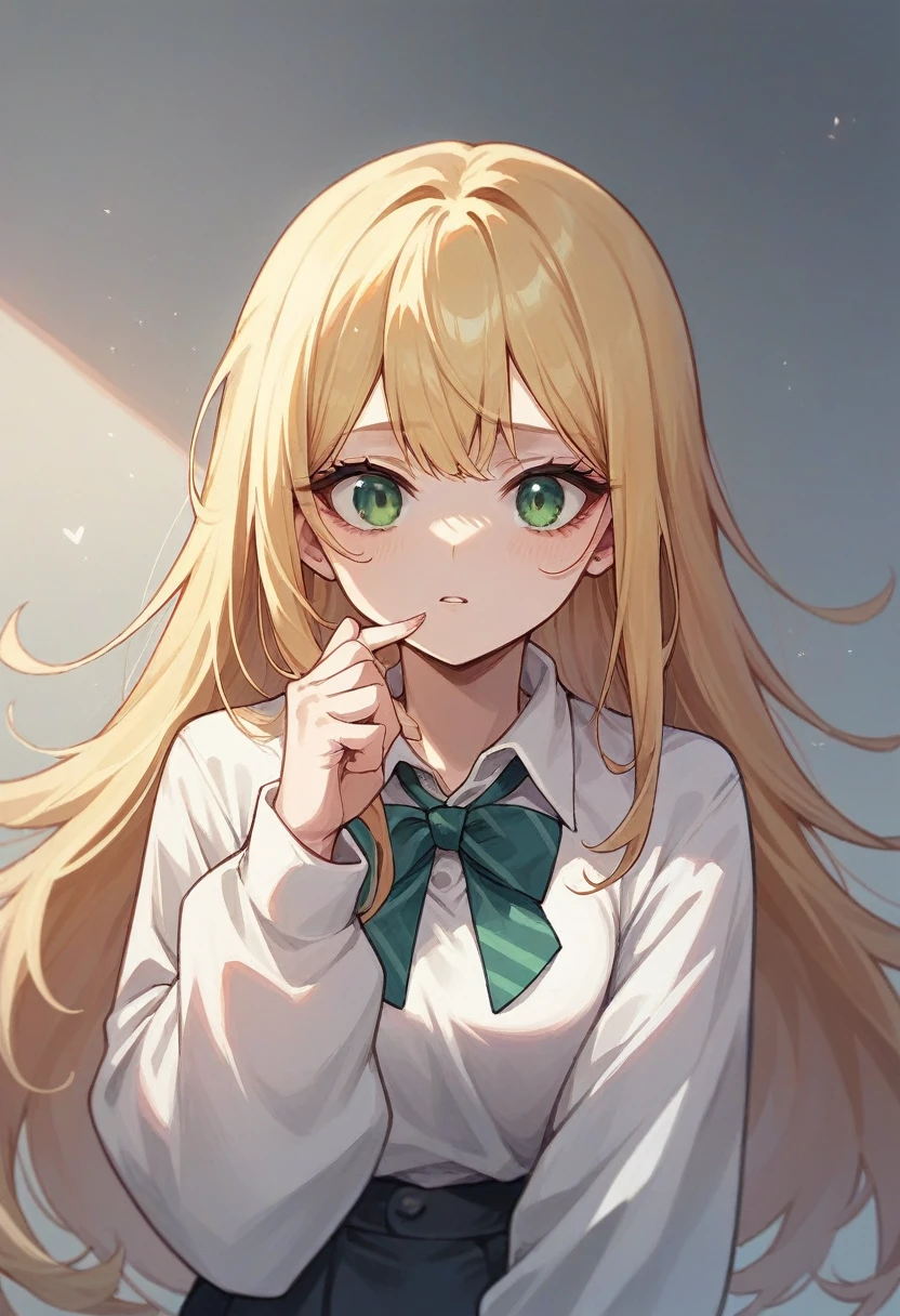 blackpink jisoo with long blonde hair and green eyes