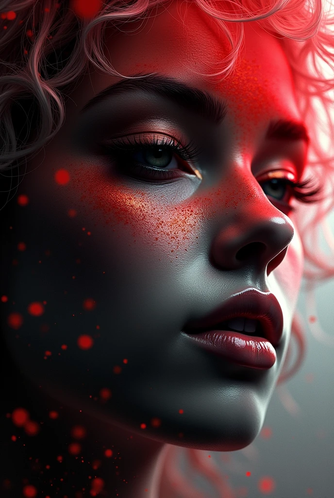 create a photo with black red and white colors written EasyBounty
