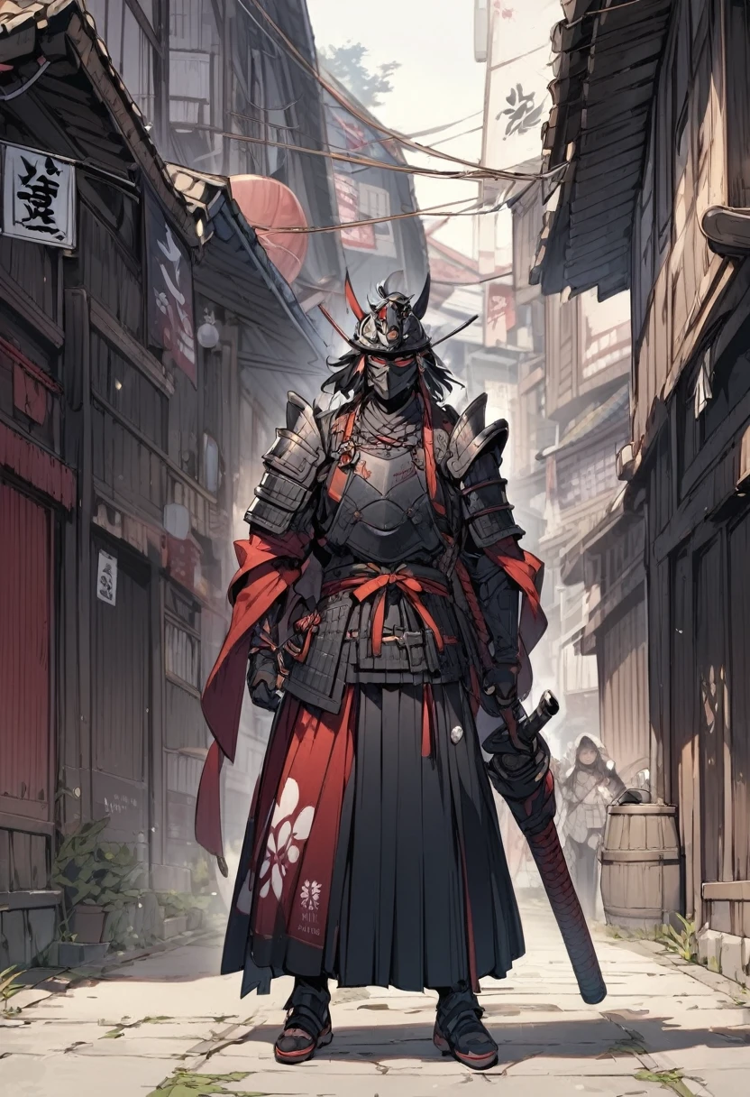 Samurai's cool standing pose