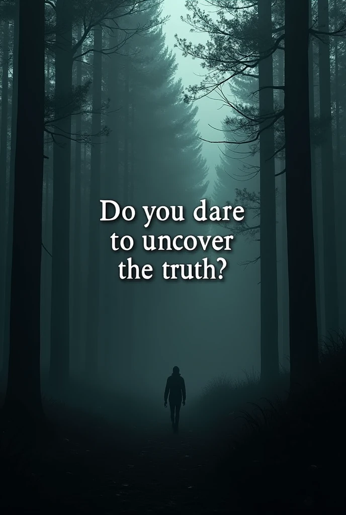 Forest fading into darkness, text on screen: "Do you dare to uncover the truth?". Image ratio 9:16