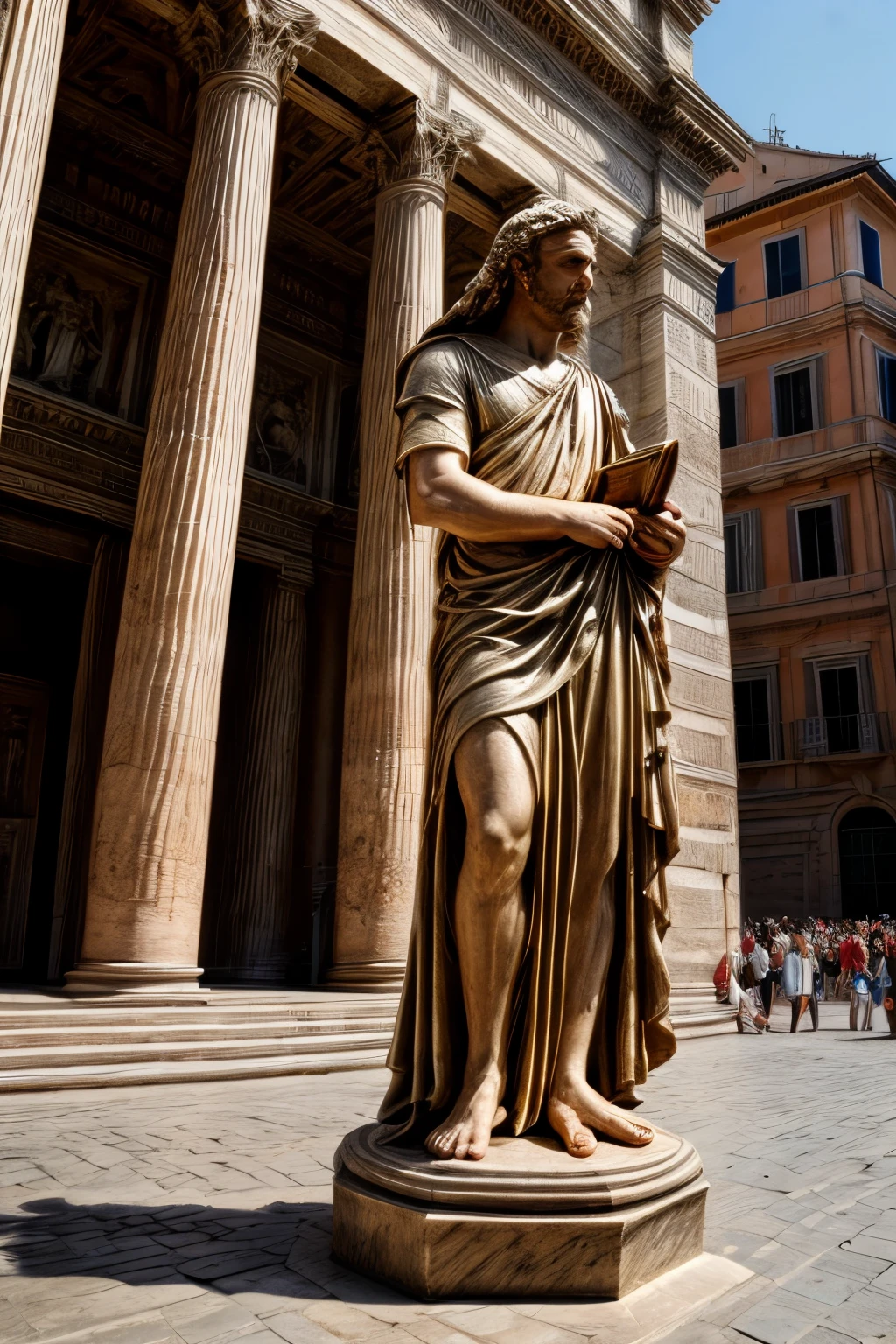 ((masterpiece)), ((best quality)), (high-resolution), (photo-realistic), ultra-high detailed, a day in Rome in 55bce