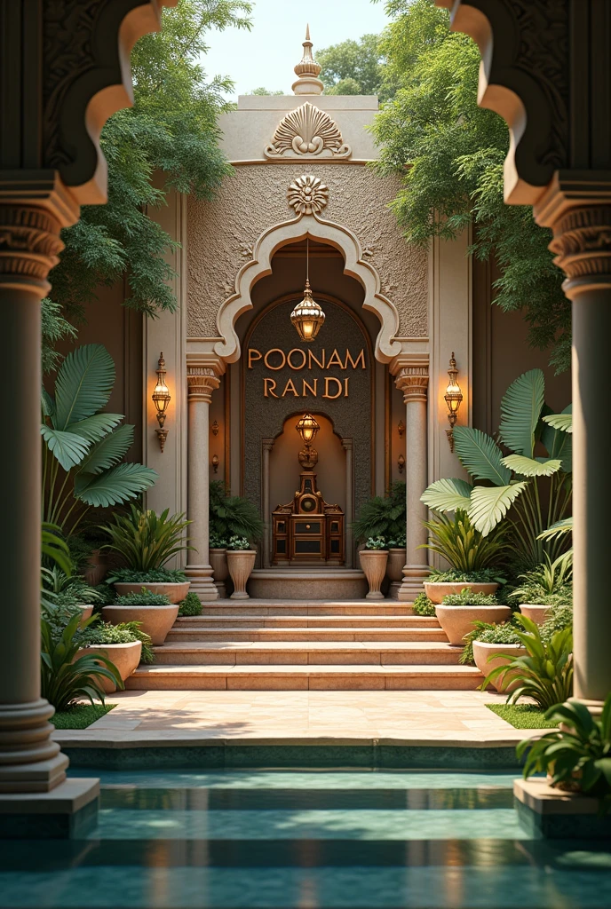 Spa center name on board poonam randi