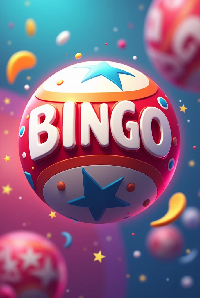 Virtual bingo logo to use on WhatsApp fun colors, simple and legible lettering