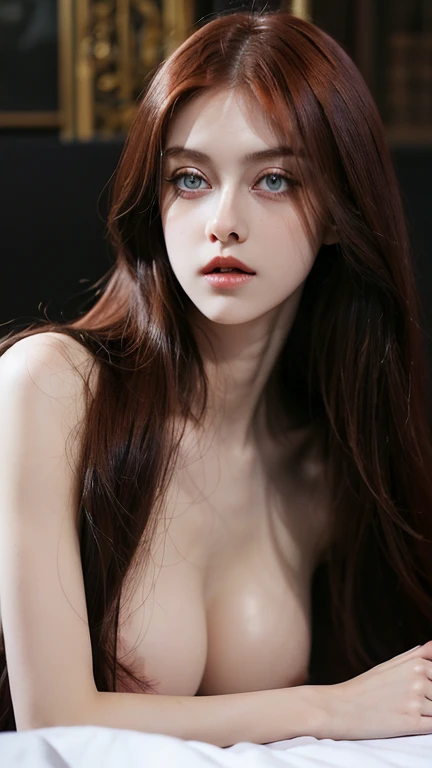 Full body masterpiece, ultra realistic, 16k, high quality, incredibly detailed, dream aesthetic, dream atmosphere, cinematic, (sharp focus: 1.5), (photorealistic: 1.3), goth (Gorgeous goth girl), gorgeous redhead girl (enchanting seductress). cinematic, detailed, 16k sharp focus, realistic. gorgeous. seductive (evil). natural red hair (realistic texture), highlighted, silky and shiny hair, detailed hair (realistic), (natural). gorgeous detailed face (enchanting seductress). blushing cheekbones (rosy cheeks), tanned skin, (white skin) alabaster skin that seems to glow ethereally. Her attire is gothic. voluptuous shape. turquoise blue eyes (evil eyes look). a symmetrical face ::2 gothic clothes + artstation trends + fantasy art + realistic cloth + fractals in the background, loose hair --aspect 9:21 – enhance your unearthly beauty. realistic skin texture, pale-white illuminated skin. realistic perfect shading. absurd, realistic textures. Alone, alone, 1 girl. Looking at viewer. muscular female body, hot body, toned body, defined muscles. big natural breasts, cleavage. pantyhose, gothic (black) dress (realistic texture). In different positions at different angles. daytime background. incredibly real, best quality, photorealistic. 