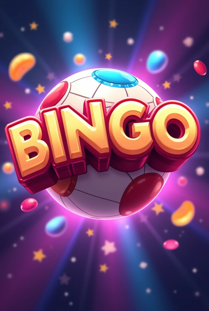Virtual bingo logo to use on WhatsApp fun colors, simple and legible lettering