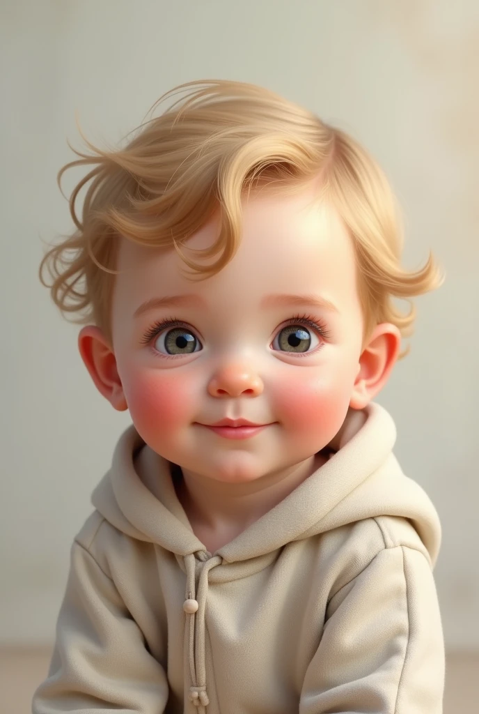 A 1 year old Austrian boy.90-year-old corpulent 25-year-old studying architecture with wavy hair and semi-white skin