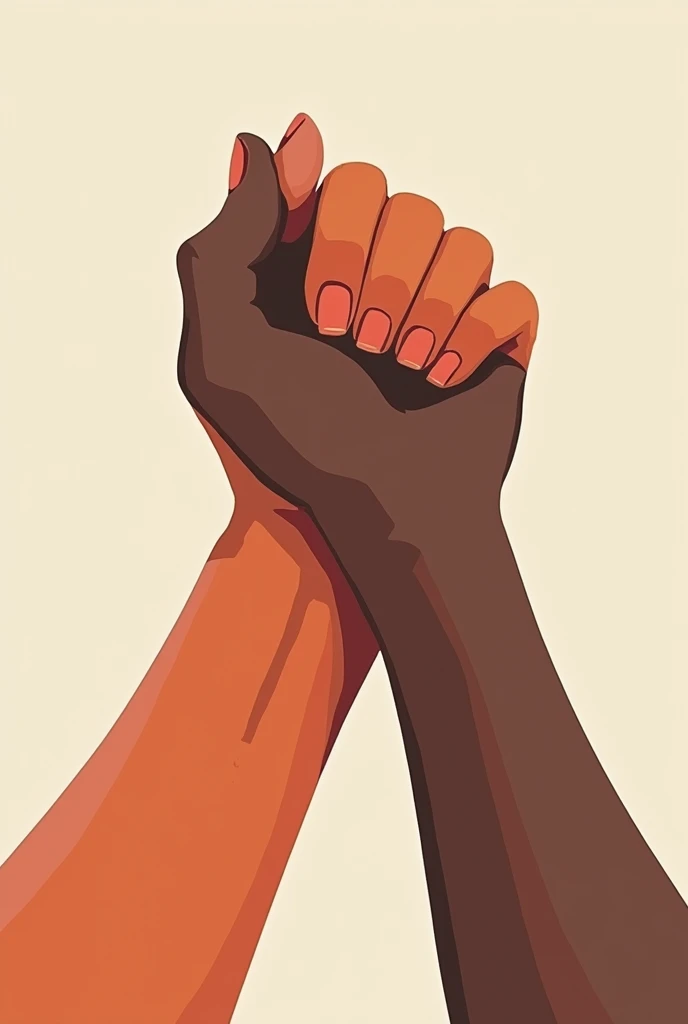 Make hands together representing anti-racism