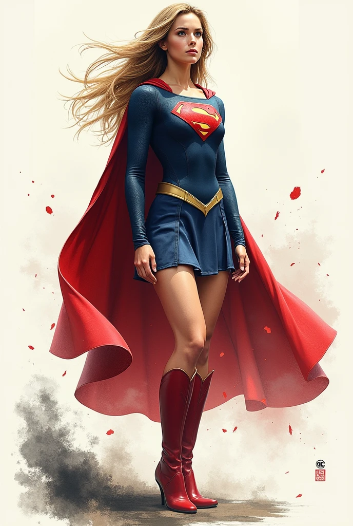 Liv tayler as Supergirl fills the art sumi-ê s