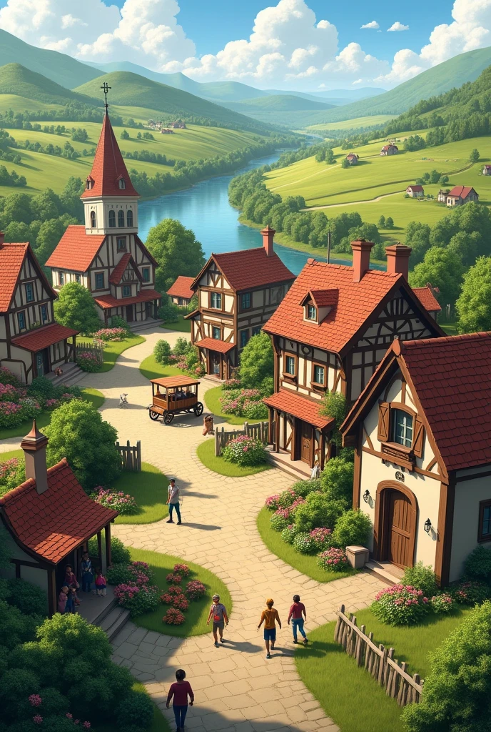 Give me a picture of a village