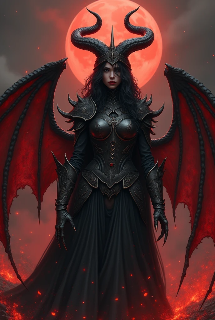 Satanist with demon woman armor