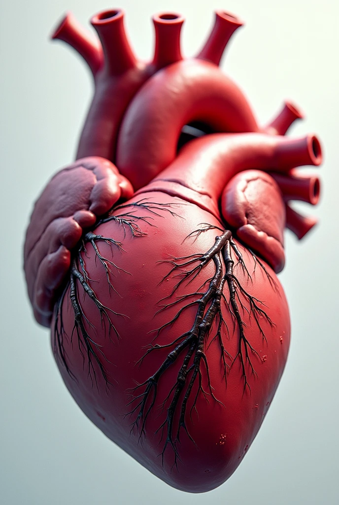 Woman's heart beating in her chest