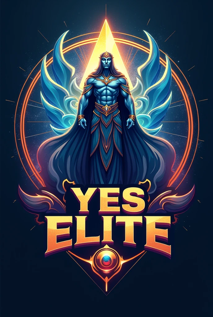 Team logo with the name Yes elite Image of a God