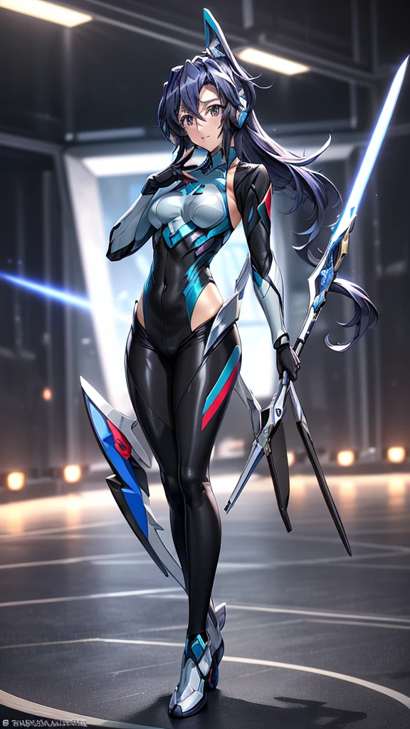 ((full body)),(俯瞰shape),Dynamic Angle,Very detailed, shape, close, straight, One Girl, 
 ((Winner: Tsubasa, Interface Headset, Symphogear Bodysuit:1.4, Dark blue hair)),Her eyes shone like dream-like stars,(Glowing Eyes:1.233),(Beautiful and detailed:1.1),(Expressionless,Mouth closed),(Are standing), 
(In a white spaceship、Maintenance room with tools and spacecraft window),
(night:1.2),dream-like, [[Delicate fingers and hands:0.55]::0.85],(Finger details),