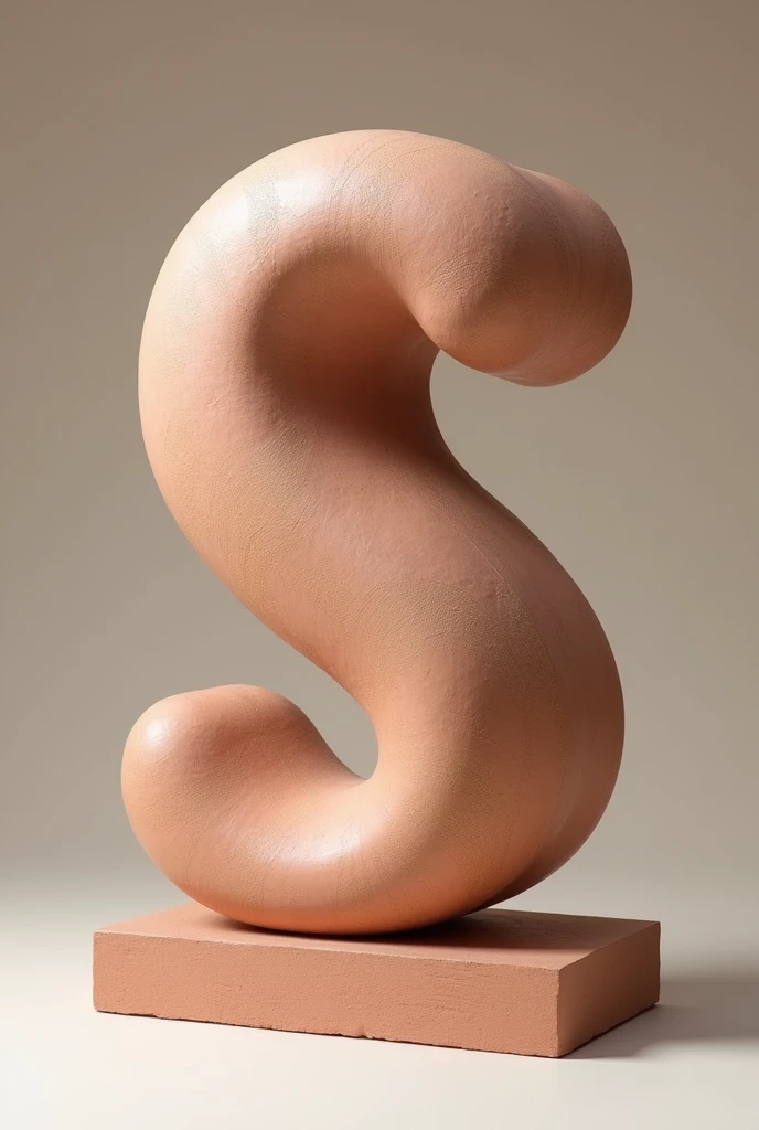 Create a letter s and a letter t from clay colored stone that is Eva front