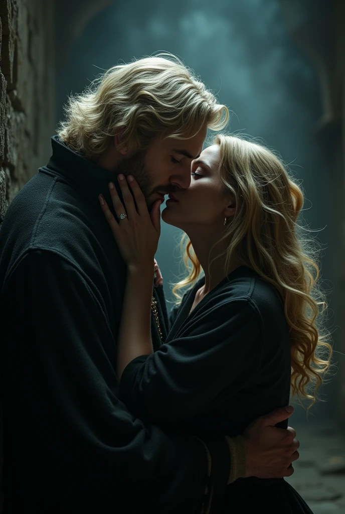 Russian blonde kisses Sirius Black from Harry Potter in Order of the Phoenix after he escapes from Azkaban
