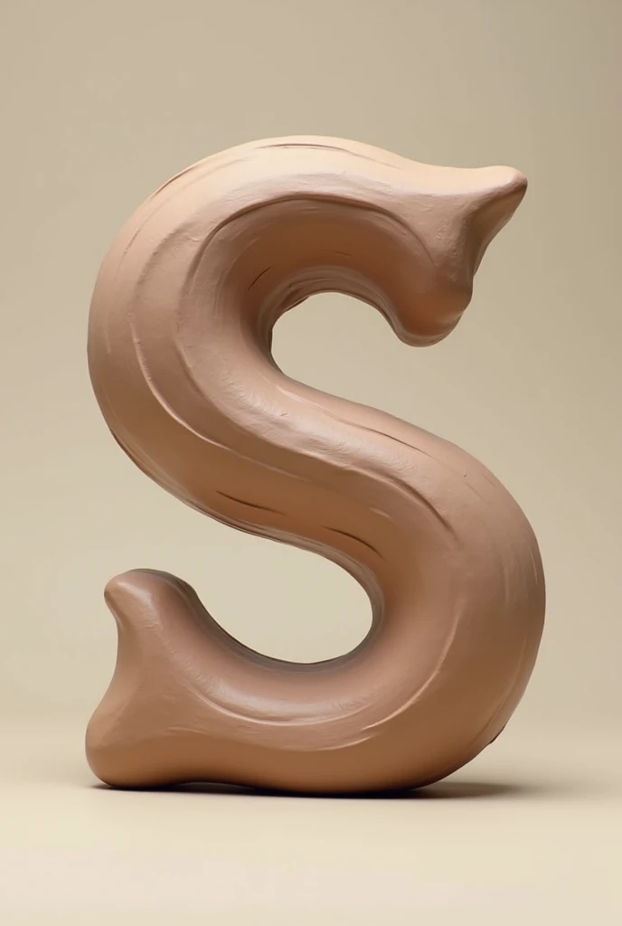 Create a letter s from clay
