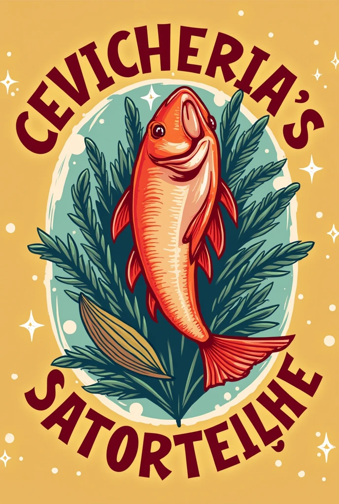 Image to promote a cevicheria's social networks, with instagram and whatsapp logos